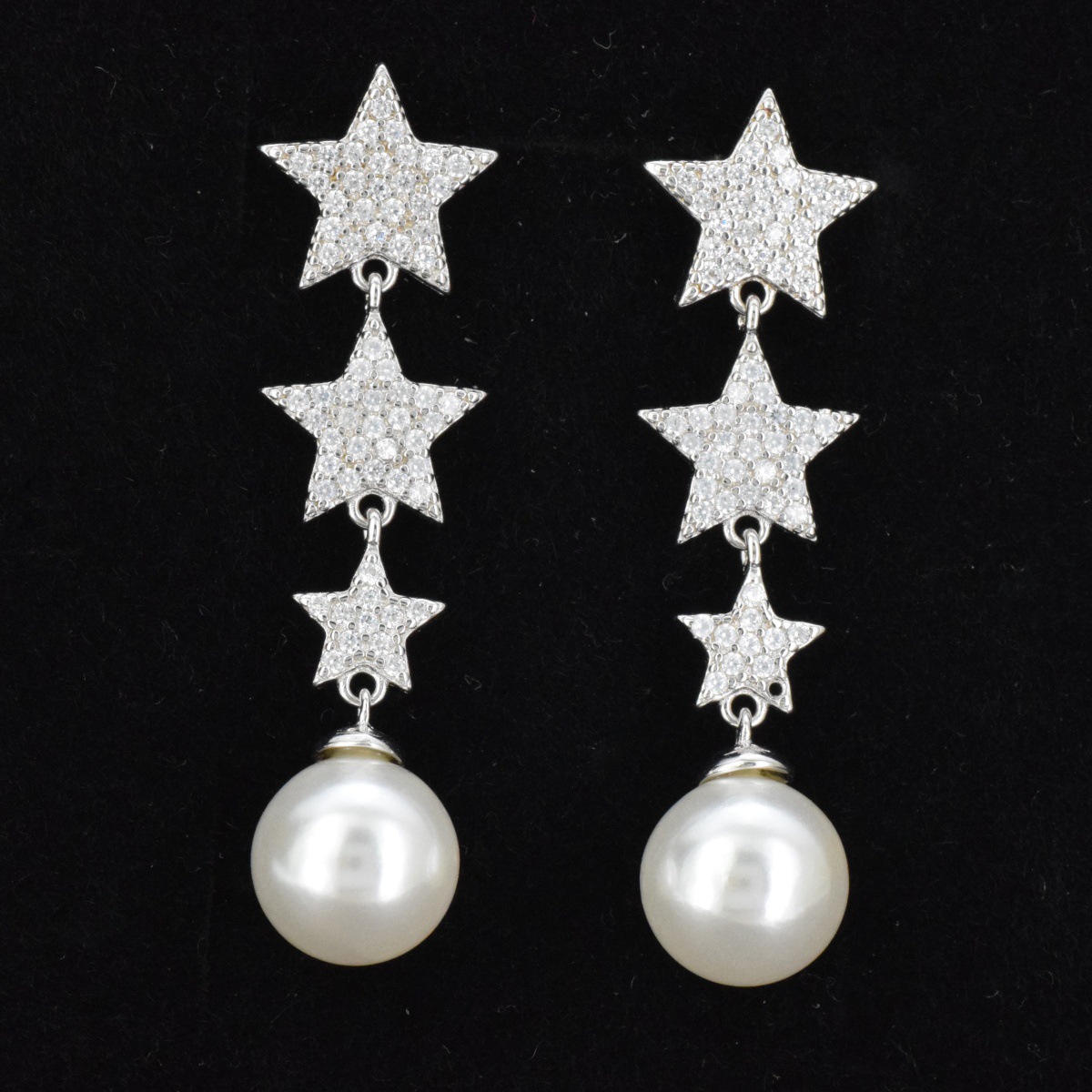 S925 sterling silver tassel bead earrings women's long temperament lady style earrings - Image 7