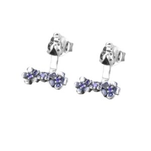 S925 Sterling Silver Seven Star Ladybug Flower Earrings Ladies Stud Retro Fashion Versatile Earrings Wholesale