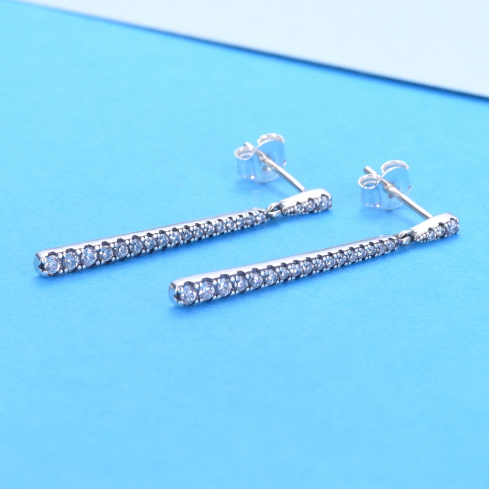 S925 sterling silver long drop tassel earrings women's ins eternal symbol earrings earrings for girlfriend - Image 4