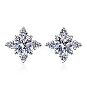 Stud Earrings Women's Premium S925 Sterling Silver Niche Earrings Women's Diamond Light Luxury Earrings