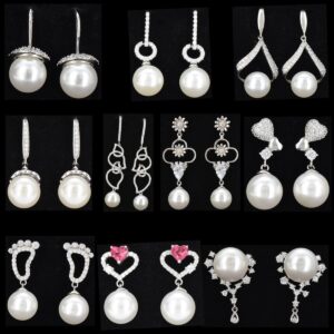 Bright Luxury Shell Bead Stud Earrings Elegant S925 Sterling Silver Earrings Personalized Stud Earrings Earhook