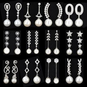 S925 sterling silver tassel bead earrings women's long temperament lady style earrings