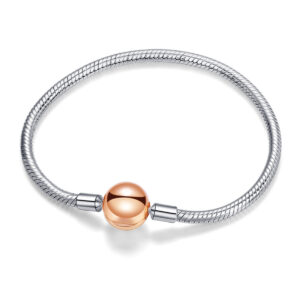 Bracelet S925 Sterling Silver DIY Accessories Rose Gold Beads Snake Bone Chain Bracelet
