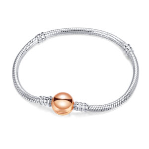 S925 sterling silver rose gold bracelet classic DIY beads bracelet