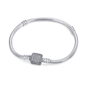 S925 sterling silver pavé bracelet fashion bracelet DIY beads bracelet