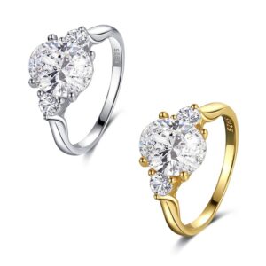 S925 sterling silver zircon ring for women