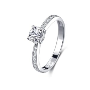S925 sterling silver ring single row zircon ring