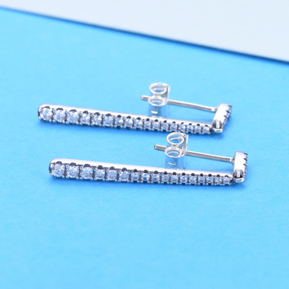 S925 sterling silver long drop tassel earrings women's ins eternal symbol earrings earrings for girlfriend - Image 3