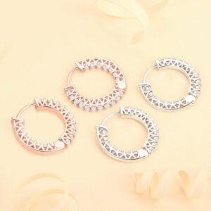 S925 sterling silver Buck earrings fashion zircon creative earrings