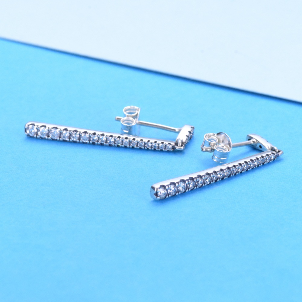 S925 sterling silver long drop tassel earrings women's ins eternal symbol earrings earrings for girlfriend - Image 2