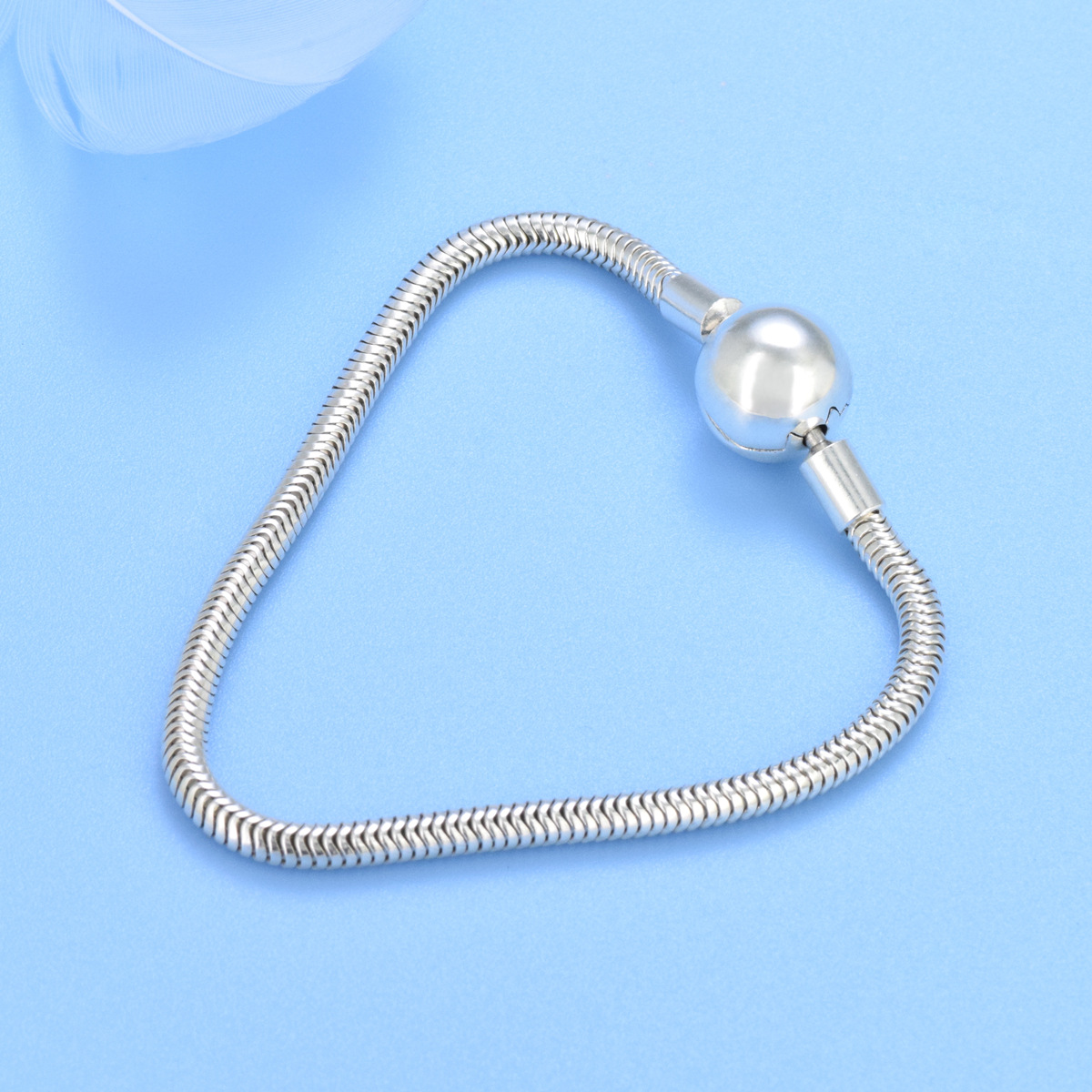 S925 sterling silver beads hollow snake bone chain DIY simple soft chain - Image 3