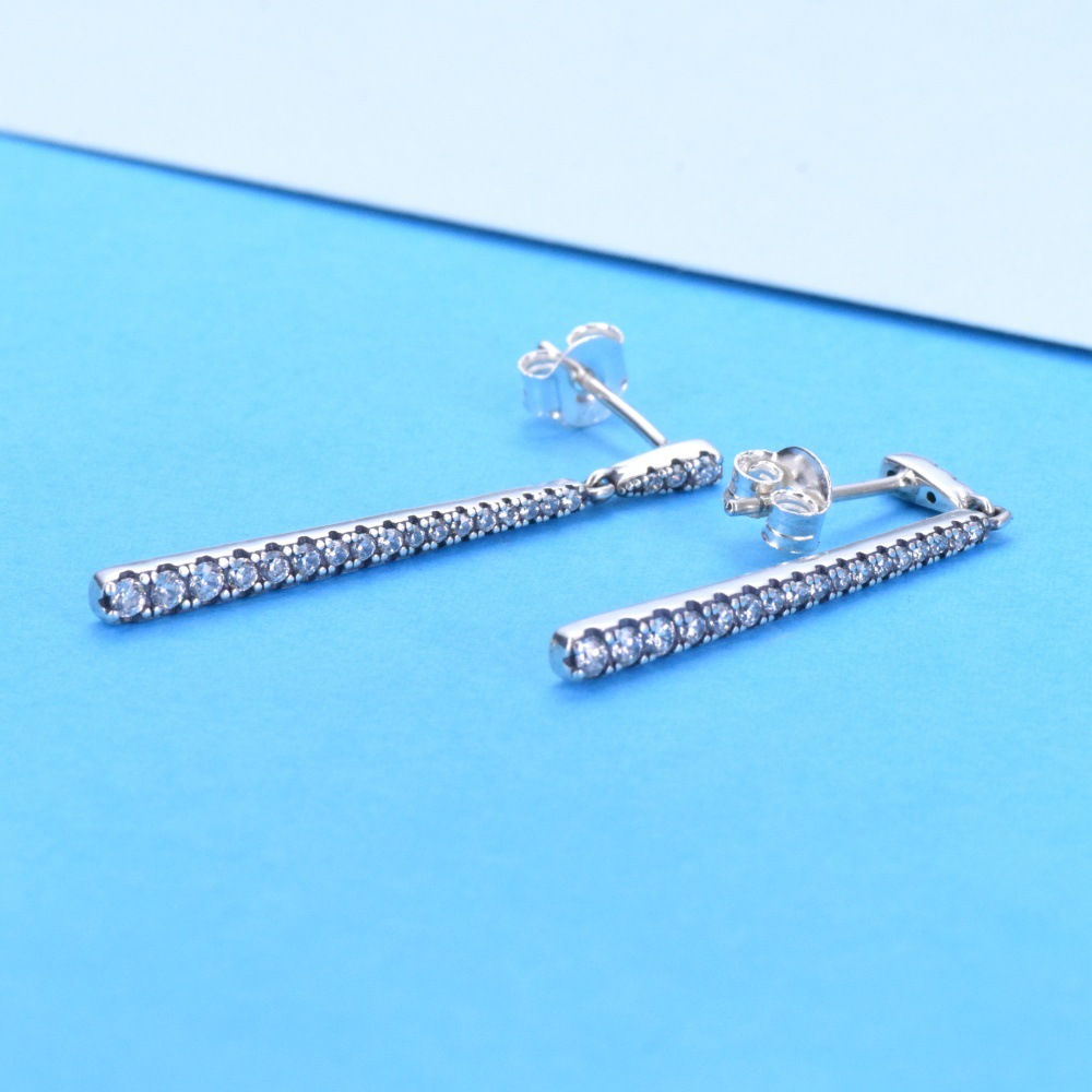 S925 sterling silver long drop tassel earrings women's ins eternal symbol earrings earrings for girlfriend