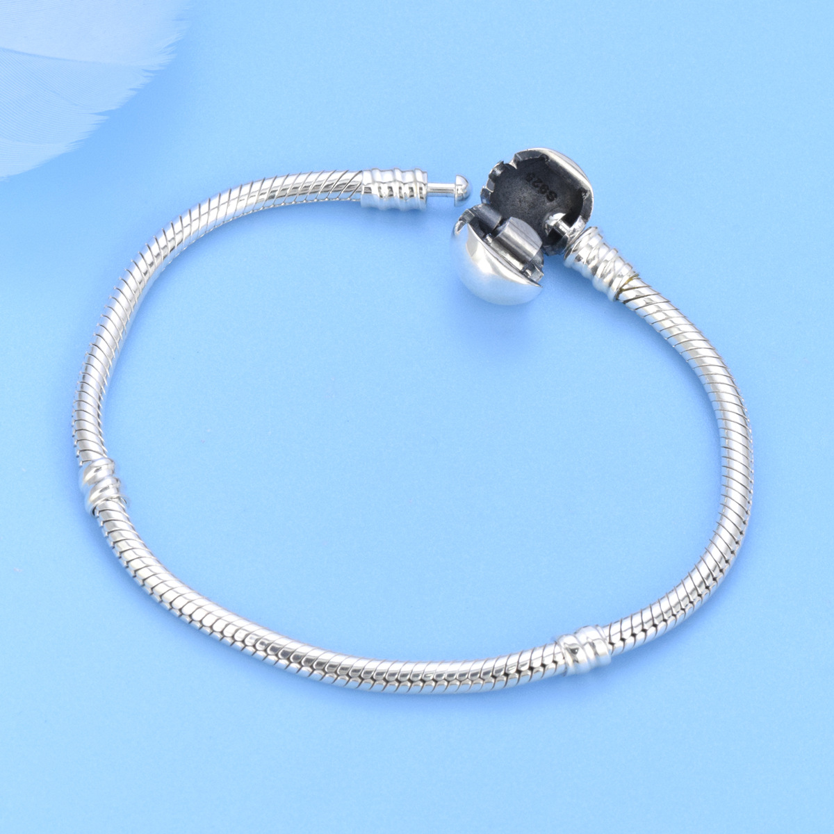 S925 Sterling Silver Basic Bracelet DIY snake bone chain bracelet - Image 4