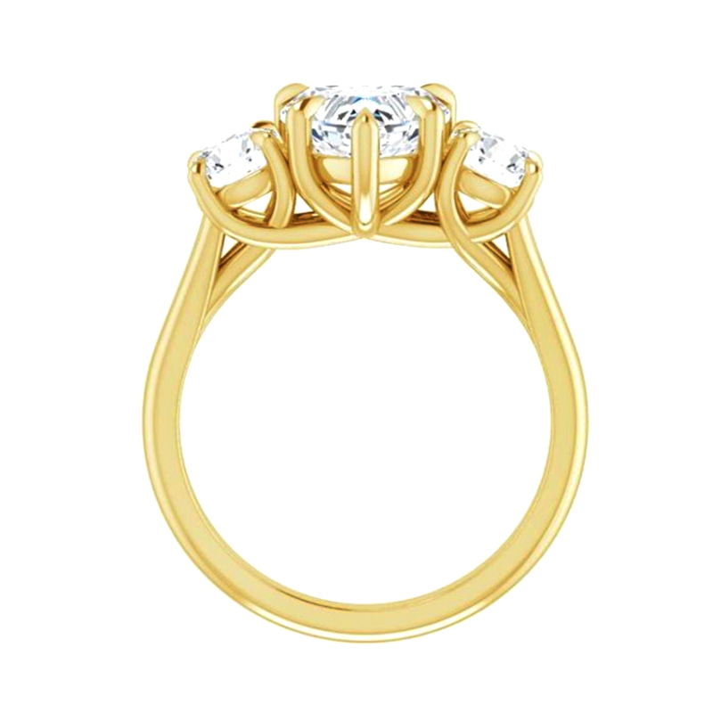 S925 sterling silver heart zircon ring 18K gold plated ring for women - Image 4