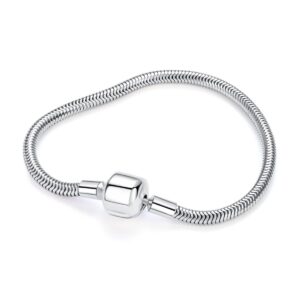 S925 sterling silver hollow snake bone bracelet DIY square buckle bracelet