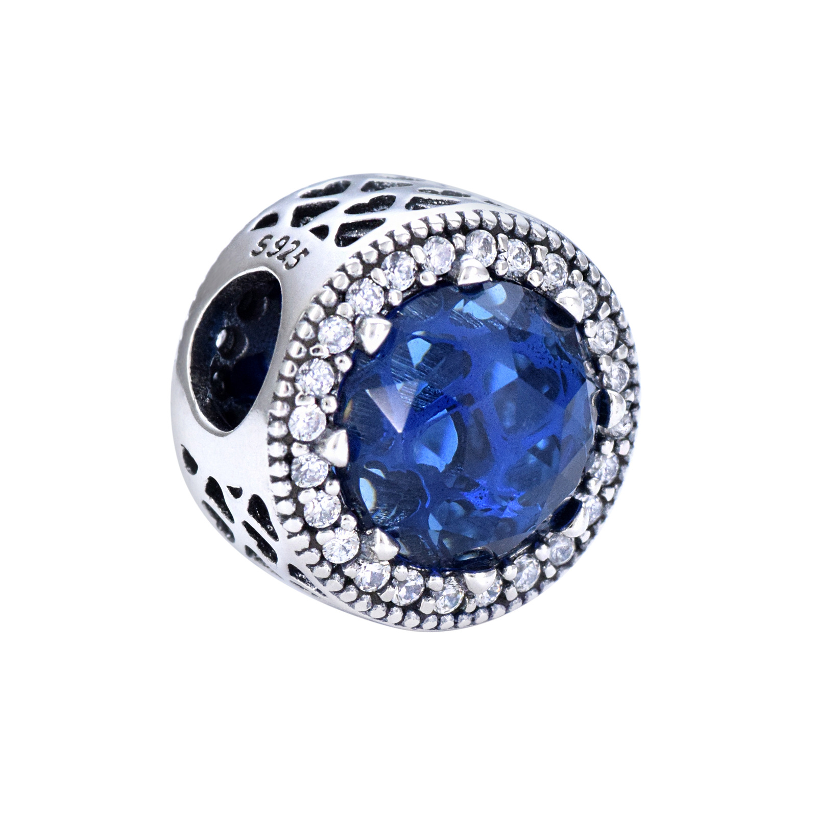 S925 sterling silver beaded DIY pendant set with round zircon - Image 19