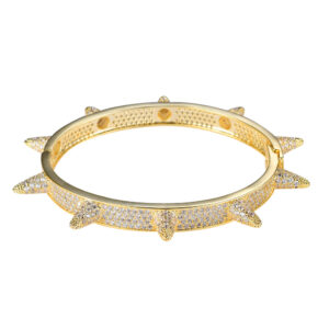 Hip Hop Cuban copper zirconia bracelet rivet bracelet