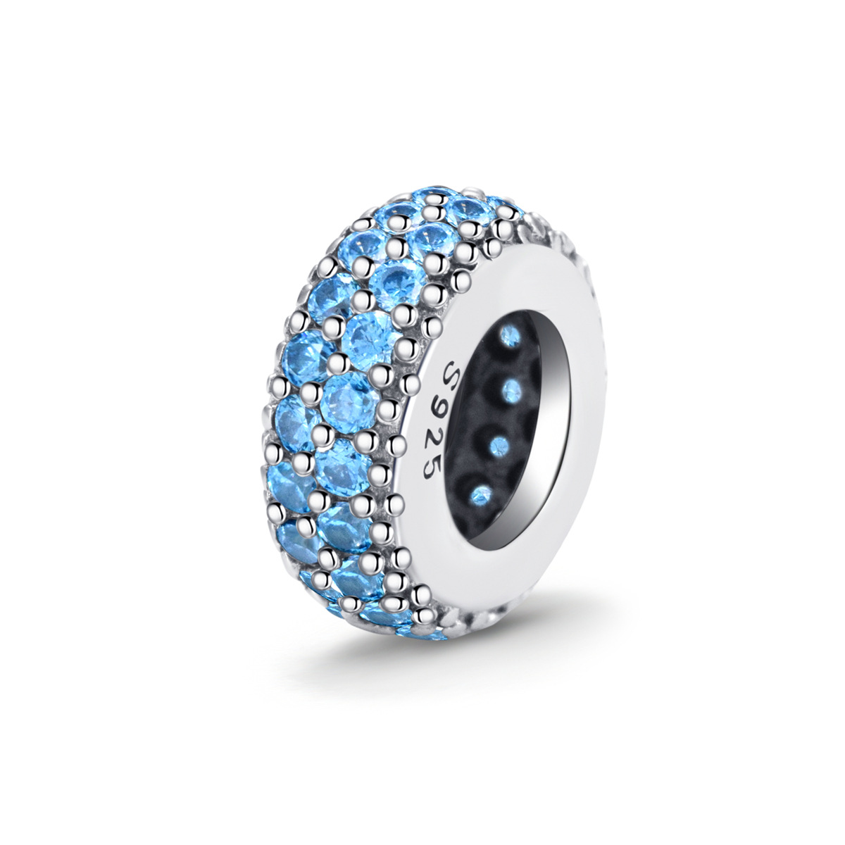 S925 Sterling Silver Beaded DIY Pendant Colored Beads - Image 8