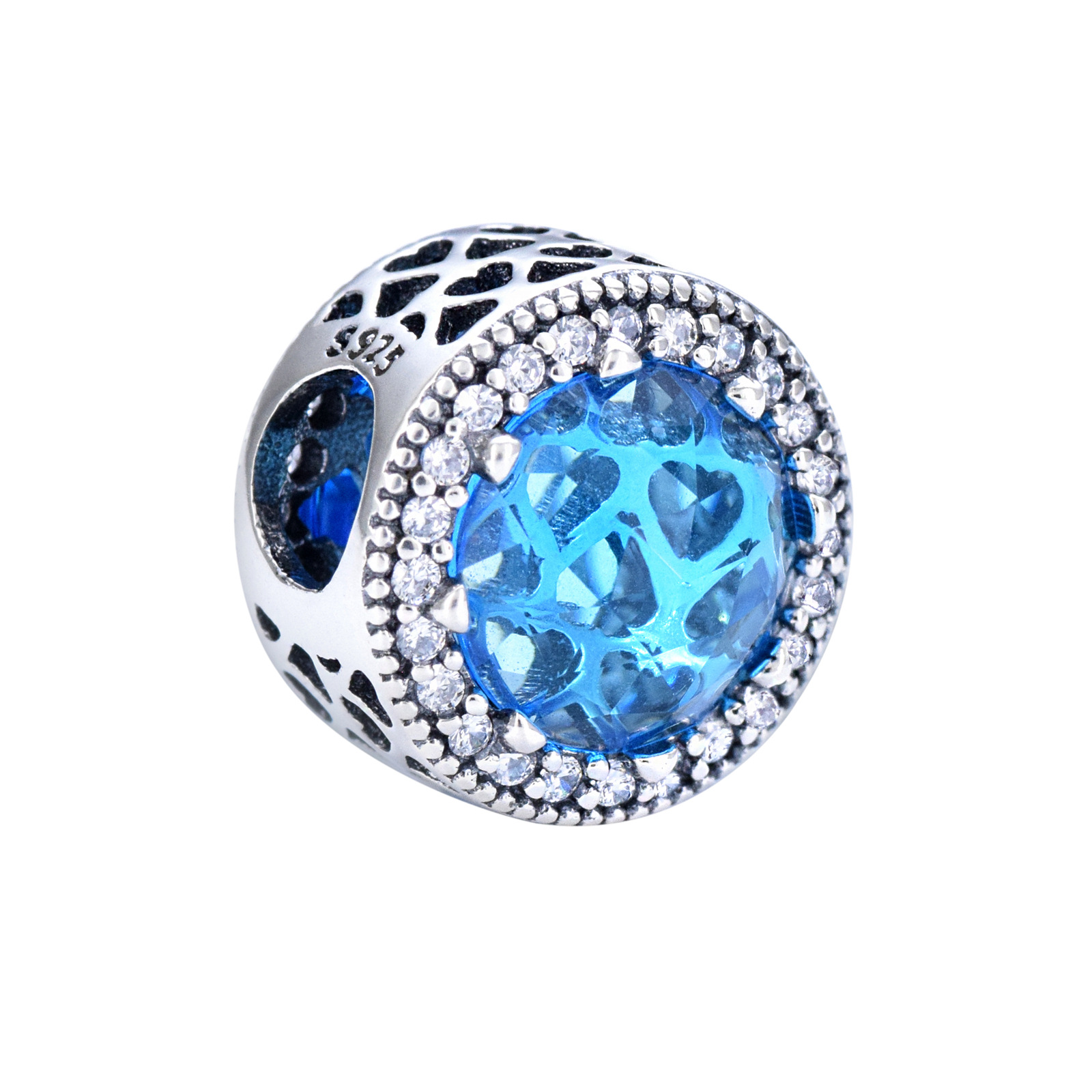 S925 sterling silver beaded DIY pendant set with round zircon - Image 18