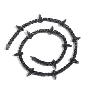 Hip Hop Copper Inlaid Zircon Tennis Chain 5mm Single Row Chain Necklace