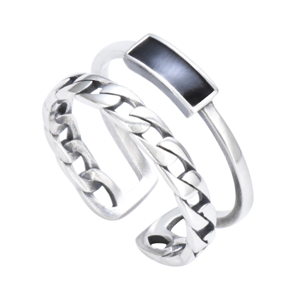 S925 sterling silver ring anti-oxidation unisex - Image 3