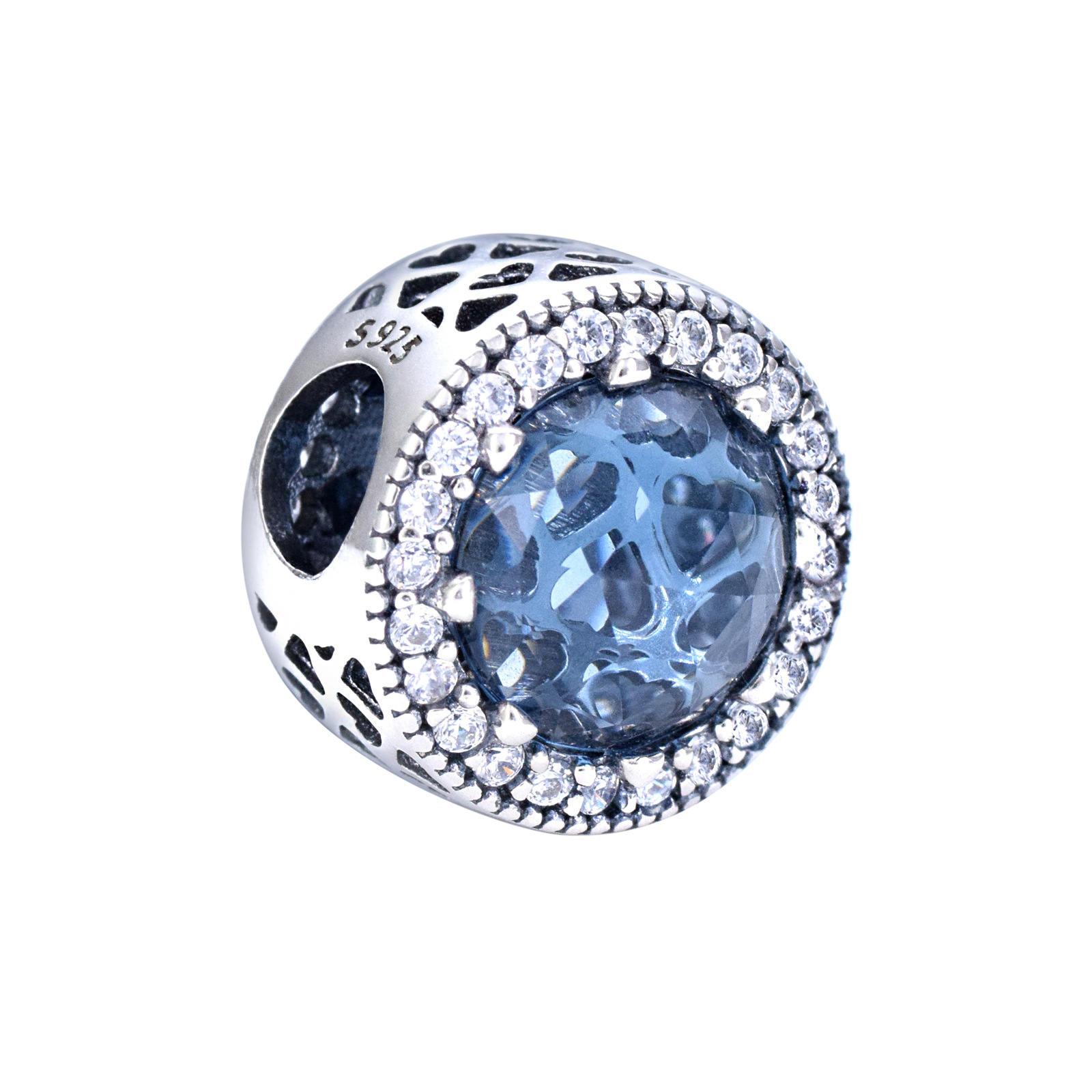 S925 sterling silver beaded DIY pendant set with round zircon - Image 17