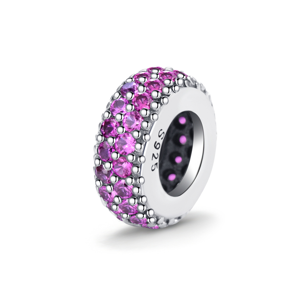 S925 Sterling Silver Beaded DIY Pendant Colored Beads - Image 6