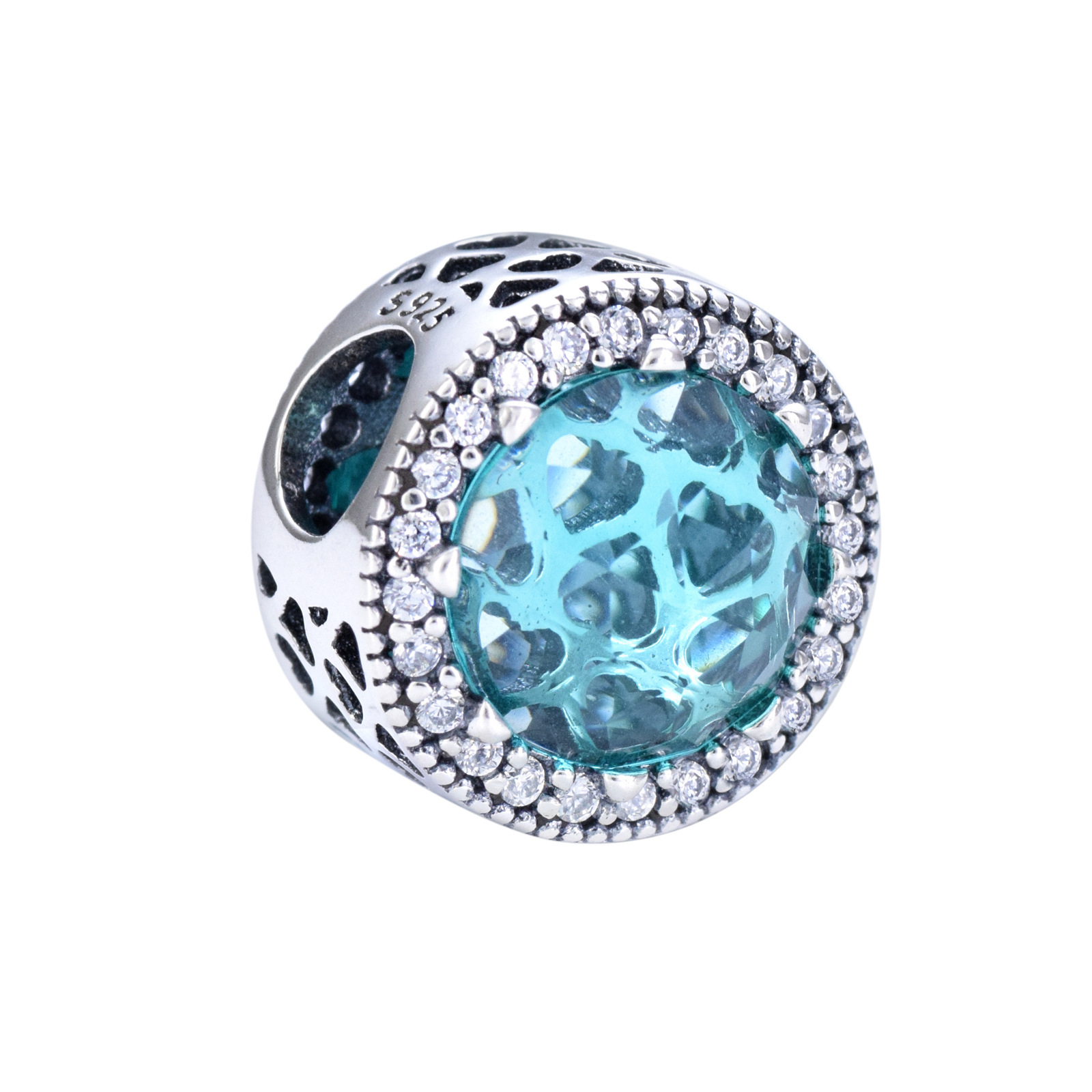 S925 sterling silver beaded DIY pendant set with round zircon - Image 16