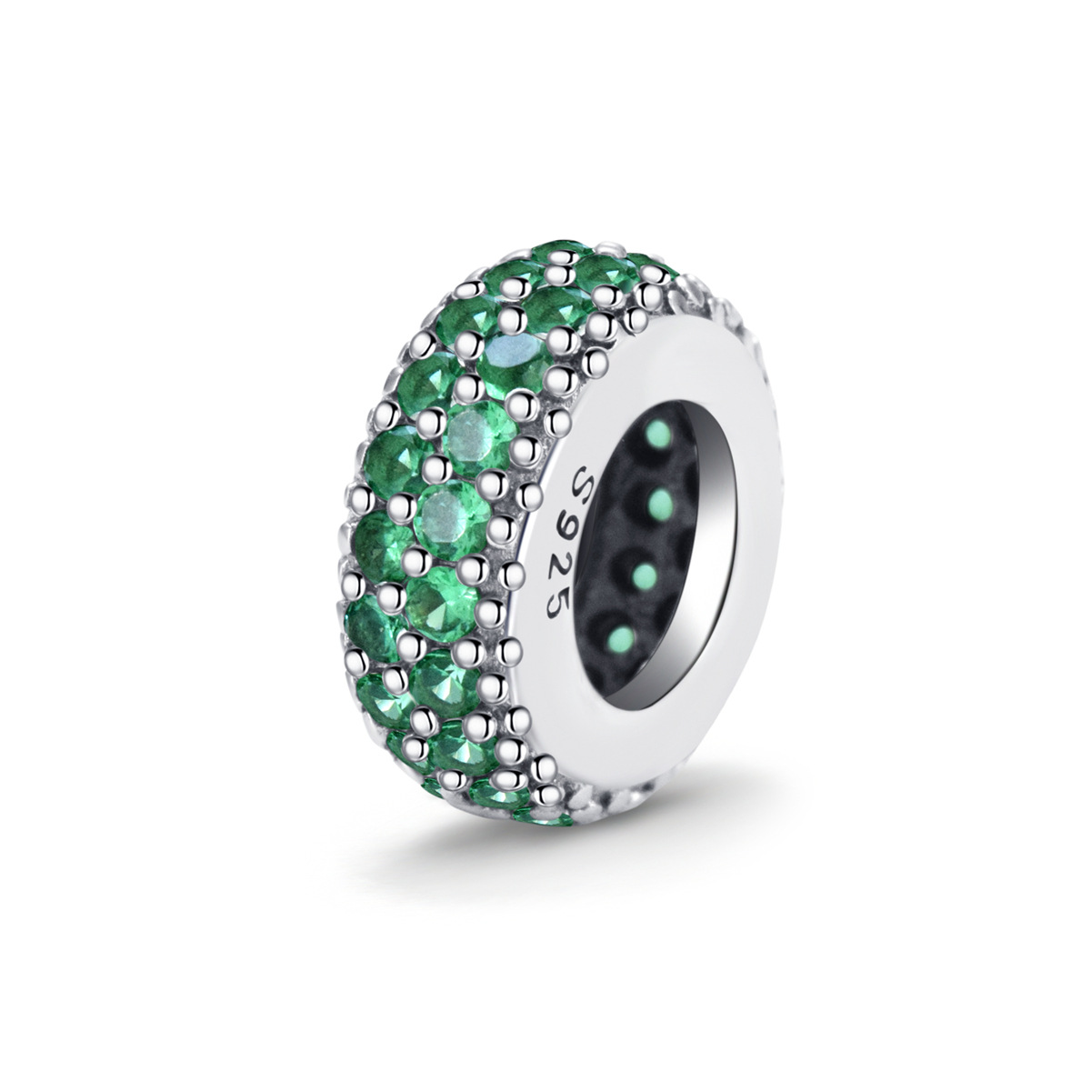 S925 Sterling Silver Beaded DIY Pendant Colored Beads - Image 5