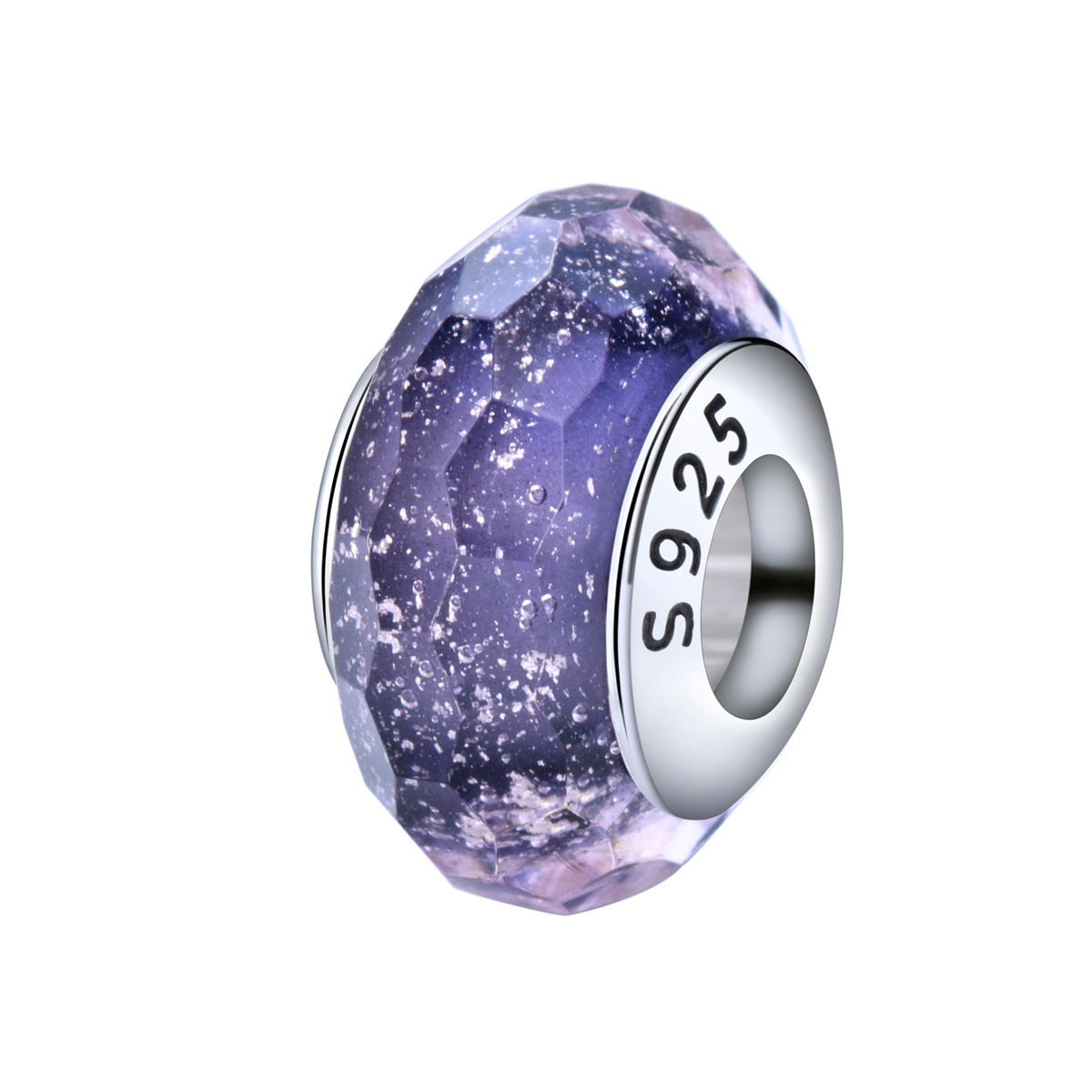 S925 sterling silver bead DIY pendant with glass beads - Image 4