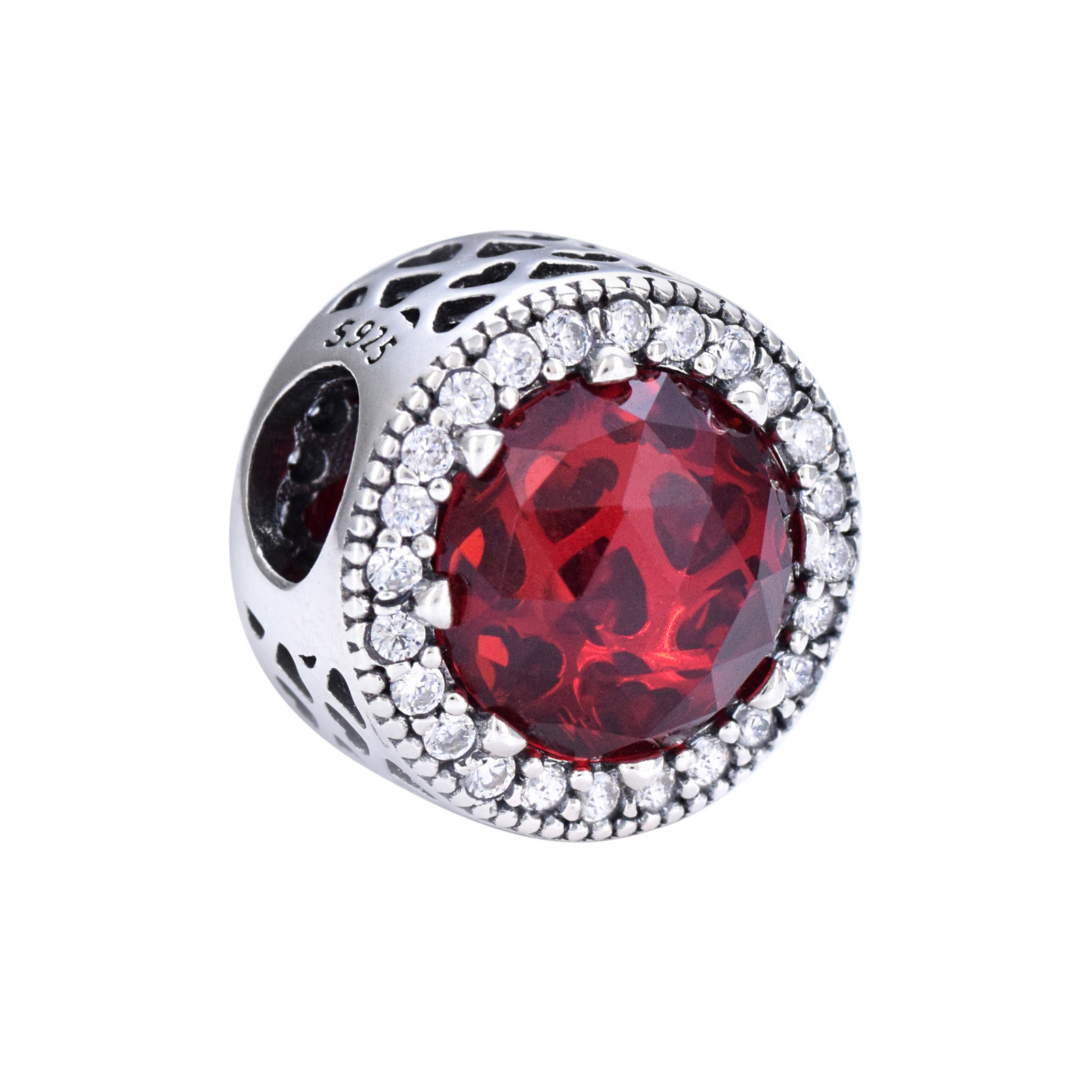 S925 sterling silver beaded DIY pendant set with round zircon - Image 14