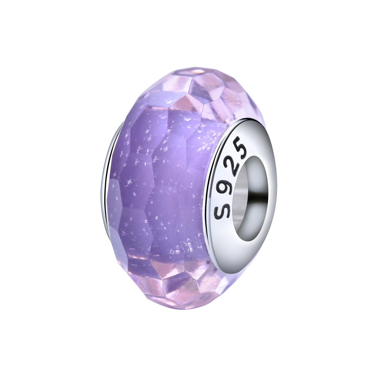 S925 sterling silver bead DIY pendant with glass beads - Image 3