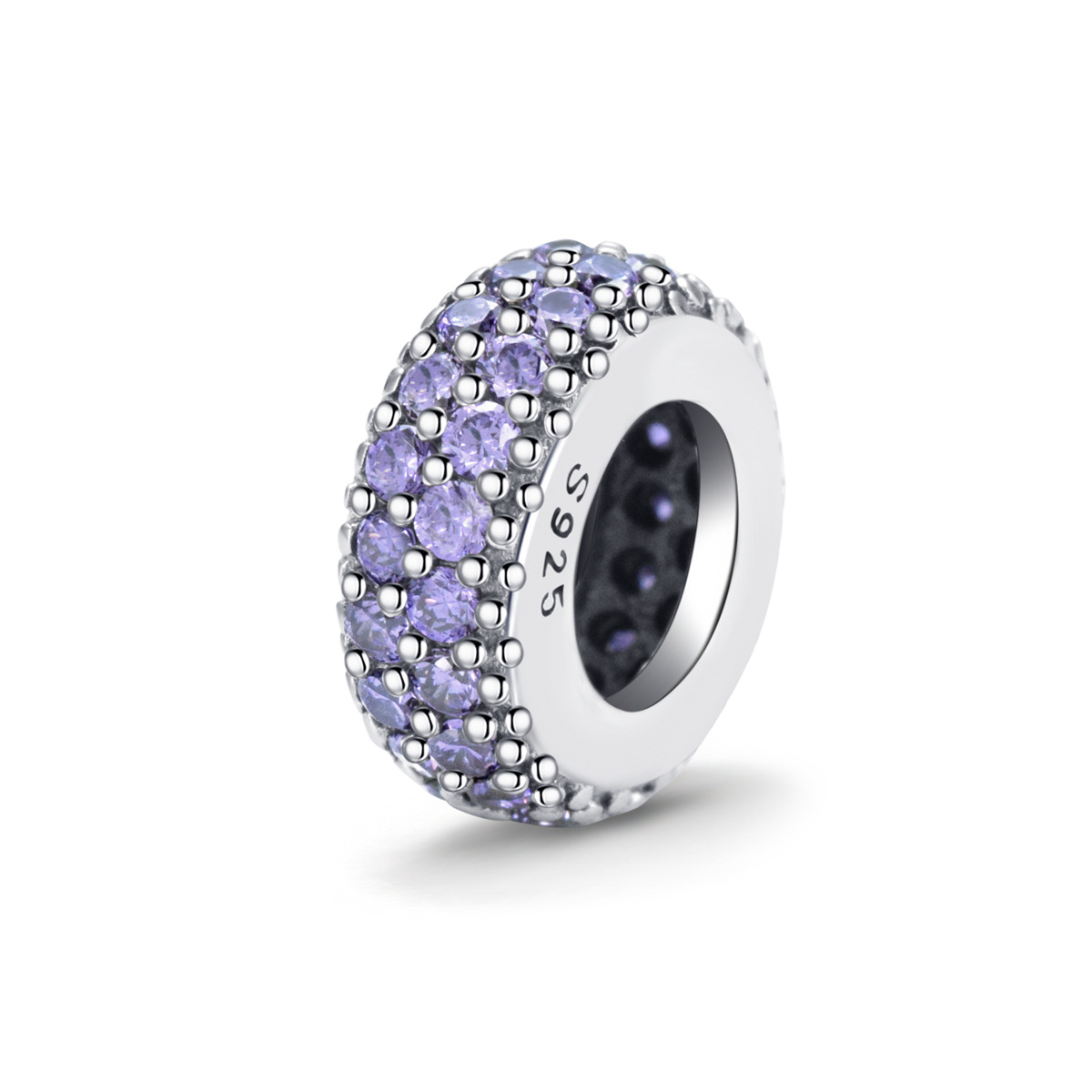 S925 Sterling Silver Beaded DIY Pendant Colored Beads - Image 2