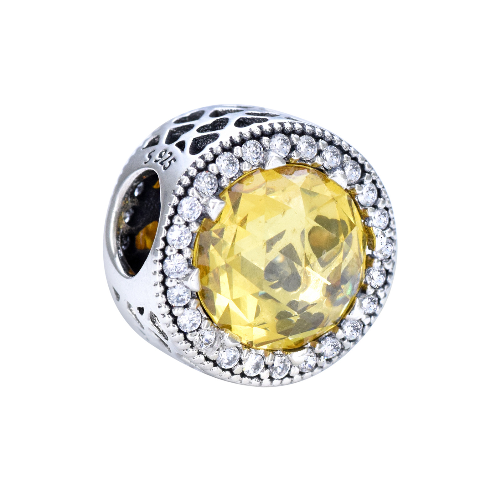 S925 sterling silver beaded DIY pendant set with round zircon - Image 12