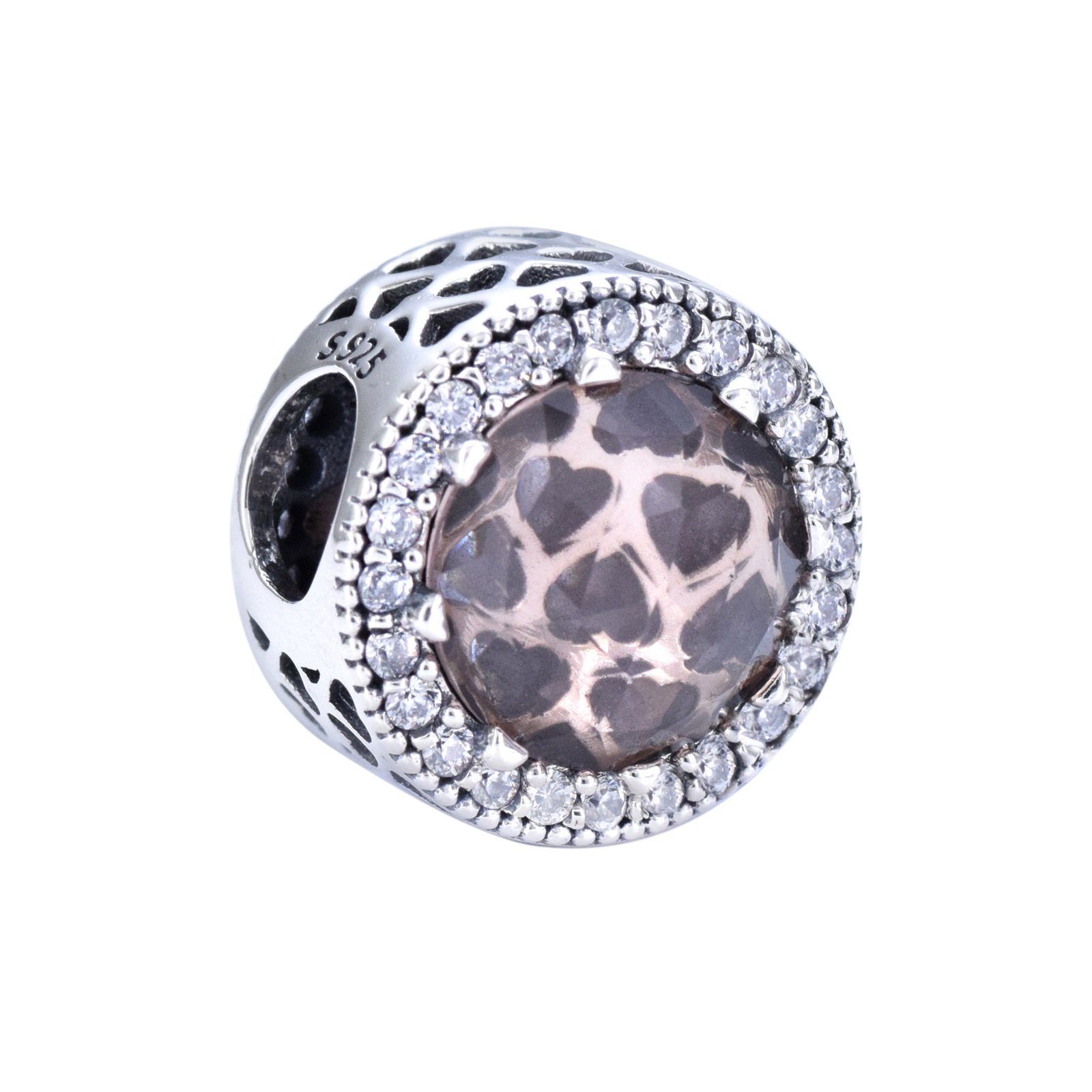 S925 sterling silver beaded DIY pendant set with round zircon - Image 6