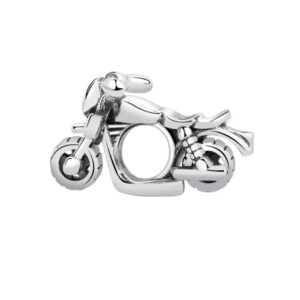 S925 Sterling Silver Beaded DIY Pendant Motorcycle