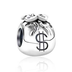 S925 Sterling Silver Beaded DIY Pendant Money Bag