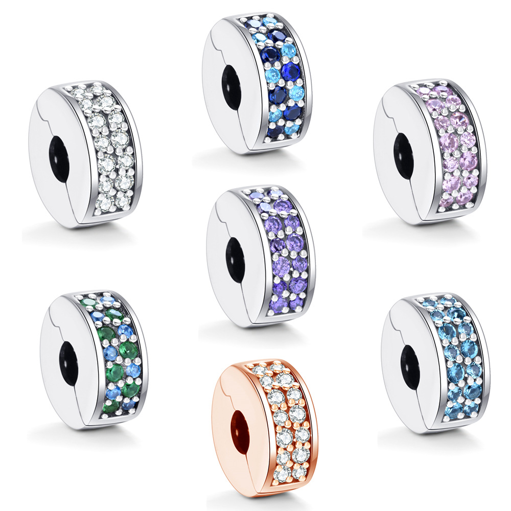 S925 sterling silver beaded DIY pendant with a buckle