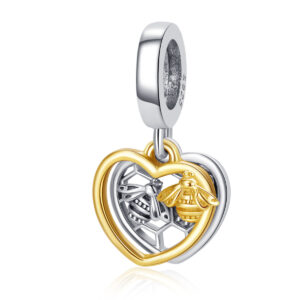 S925 Sterling Silver Beaded DIY Pendant Bee