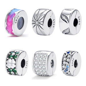 S925 sterling silver beaded DIY pendant with a buckle