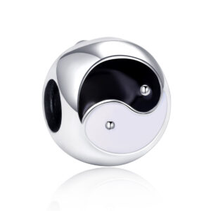 S925 sterling silver beaded DIY pendant Bagua Tai Chi