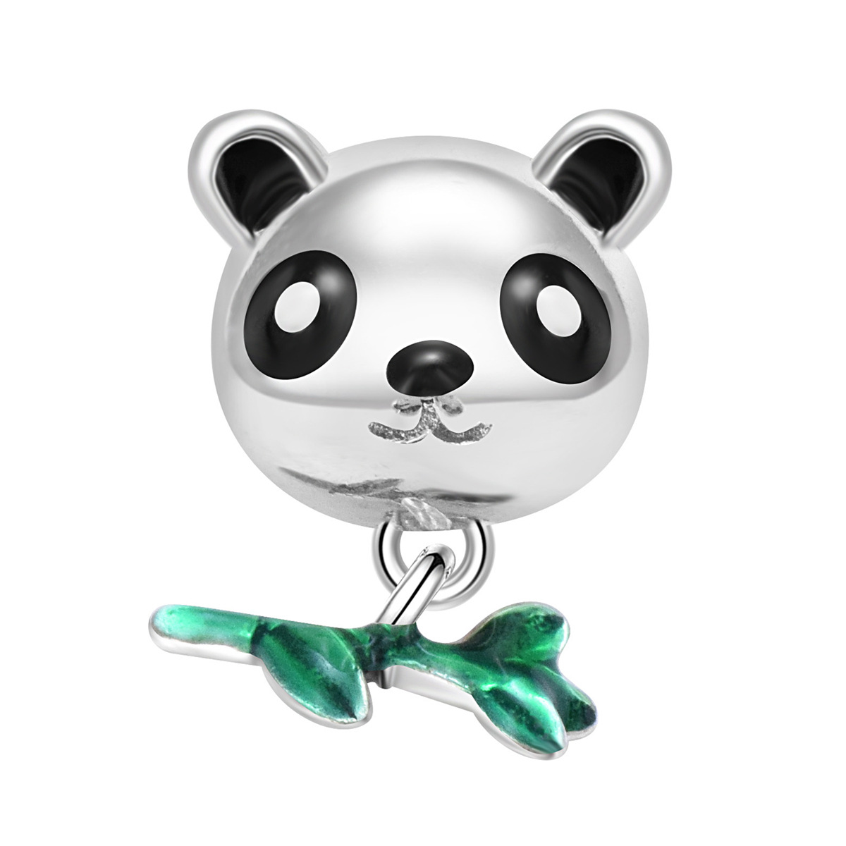 S925 sterling silver beaded DIY pendant panda