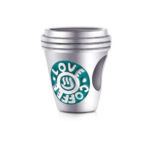 S925 Sterling Silver Beaded DIY Pendant Coffee Cup