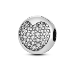 S925 sterling silver beaded DIY pendant love