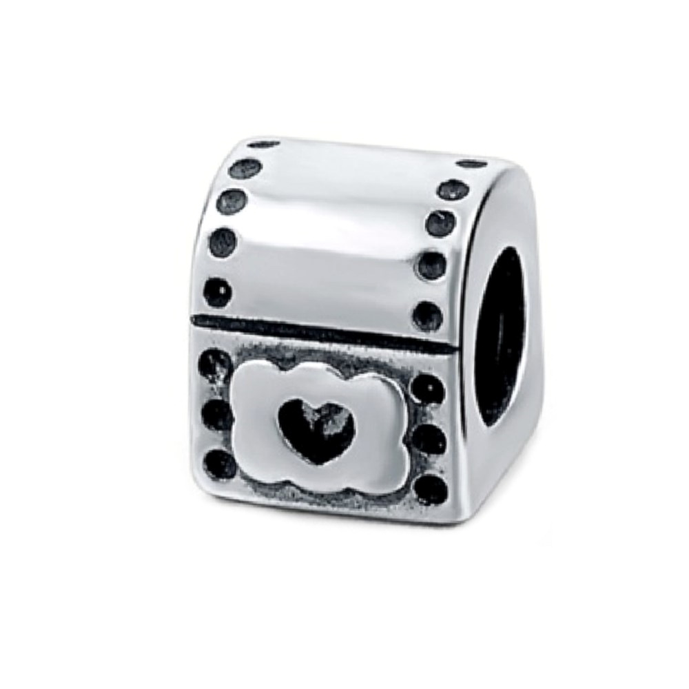 S925 Sterling Silver Beaded DIY Pendant Treasure Chest