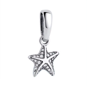 S925 sterling silver beaded DIY pendant starfish