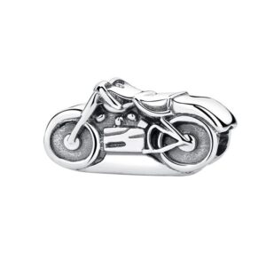 S925 Sterling Silver Beaded DIY Pendant Motorcycle