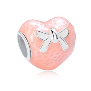 S925 sterling silver beaded DIY pendant bow