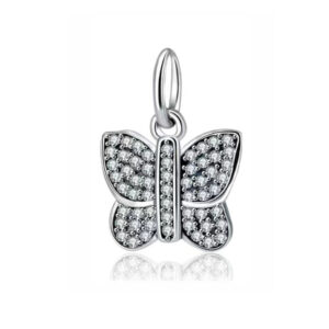 S925 Sterling Silver Beaded DIY Pendant Butterfly