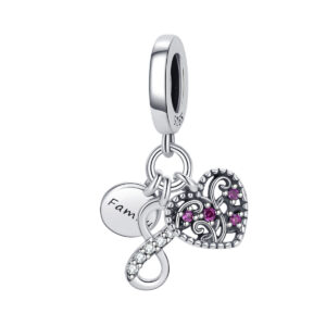 S925 Sterling Silver Beaded DIY Pendant Family Tree